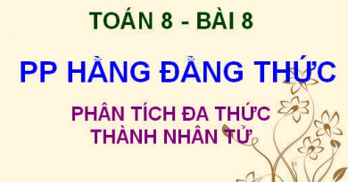 Phân tích đa thức thành nhân tử bằng phương pháp dùng Hằng Đẳng Thức - Toán 8 bài 7